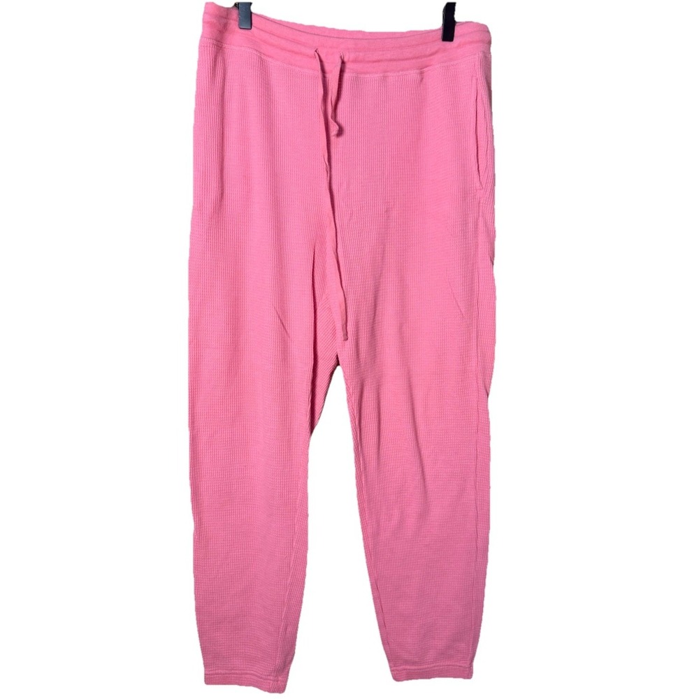 Aritzia TNA Pink Waffle Loungewear Set Pajamas Casual Size Large EUC - Picture 4 of 7